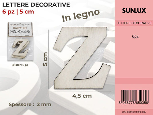 Lettera Z Decorativa 6PC-5*4.5CM
