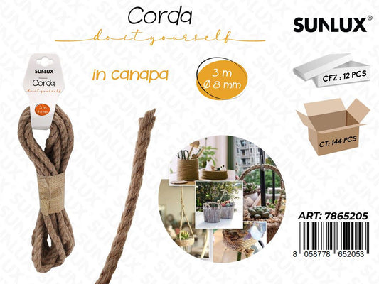 Corda in Canapa D.8MM*3MT