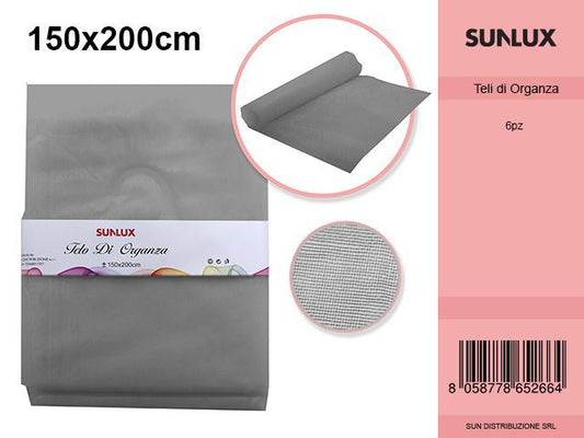 Telo Organza Grigio 150*200 Pz da 6