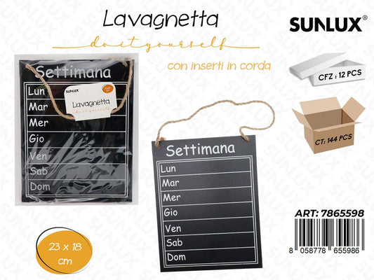 Lavagnetta Appendibile Settimana 23*18CM