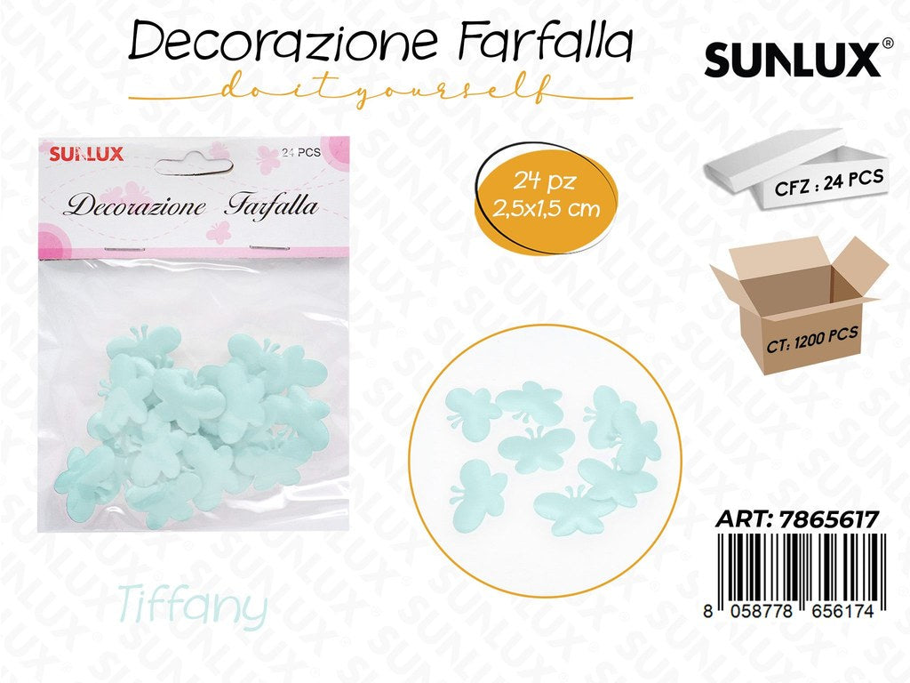 Dec. Farfalla Stoffa Tiffany 24PCS 2.5*1.5CM /Pz da 24-12