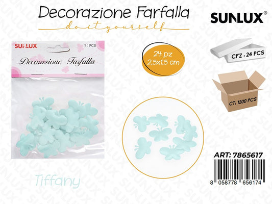 Dec. Farfalla Stoffa Tiffany 24PCS 2.5*1.5CM /Pz da 24-12