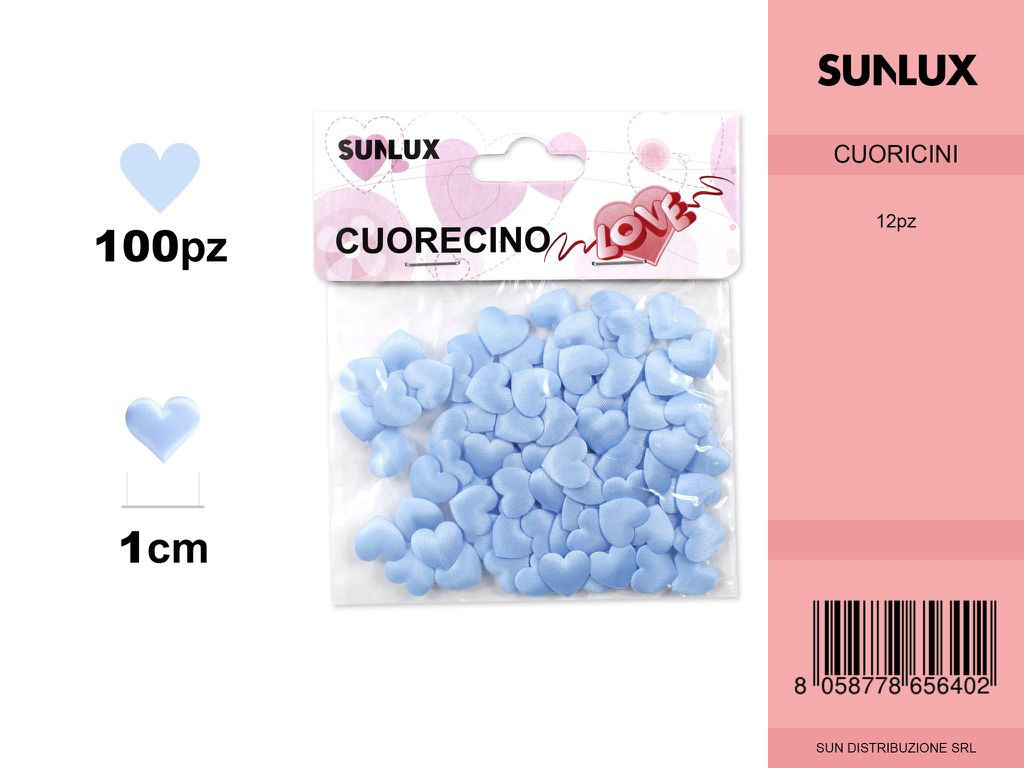 Cuoricini 1CM Celeste