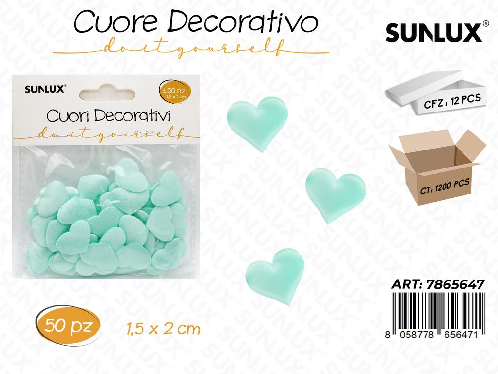 Cuore Decorativo Tiffany 50PCS 1.5*2CM