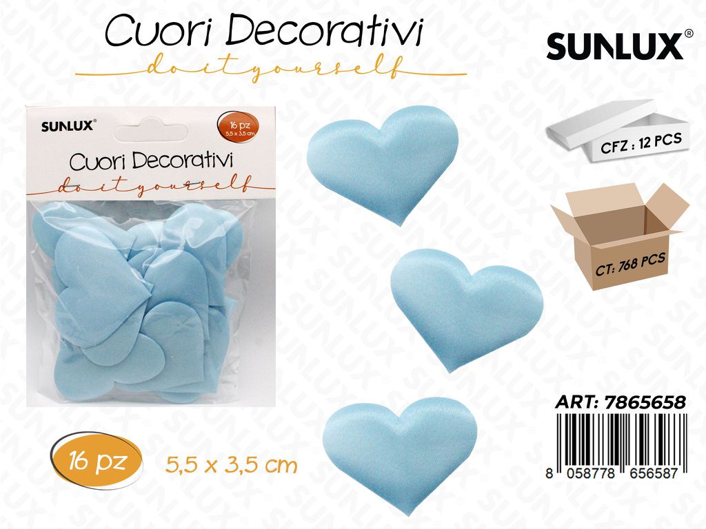 Cuori Decorativi Cel. 16PCS 5.5*3.5CM