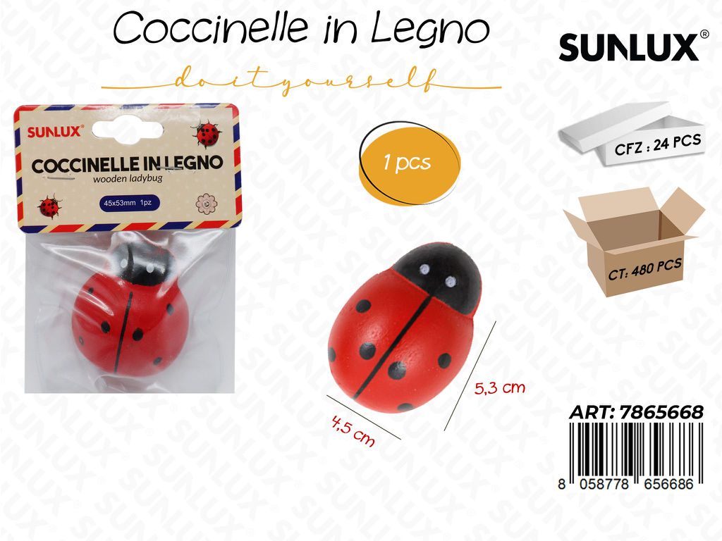 Coccinelle in Legno 45*53MM