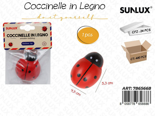 Coccinelle in Legno 45*53MM