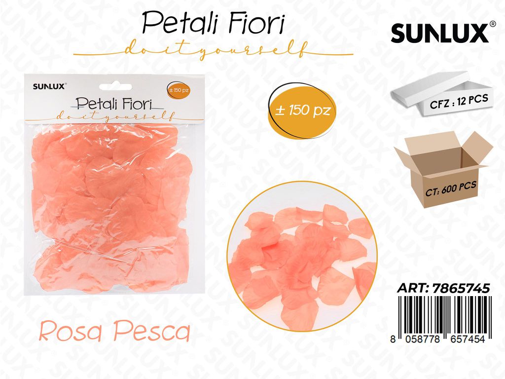Petali Fiori Rosa Pesca 150PCS