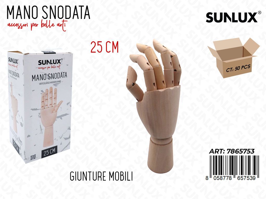 Sunlux Mano Snodata 25CM / Pz da 4