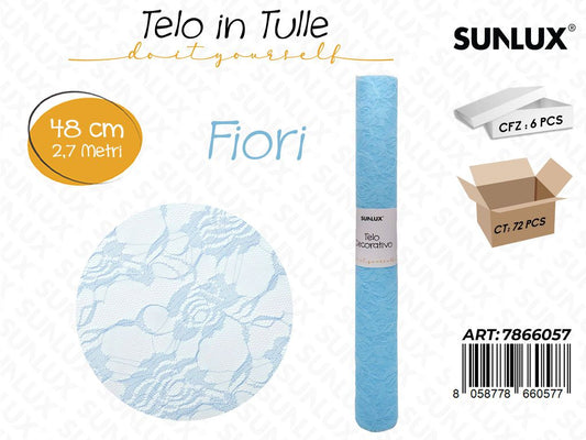 Telo Decorativo 4.8X 2.7MT Celeste