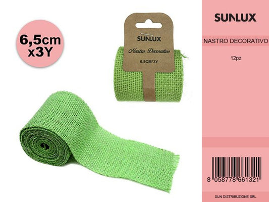 Nastro Decoro 6.5*3YD Verde