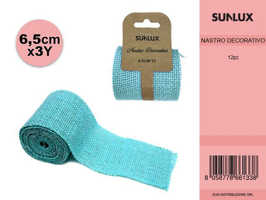 Nastro Decoro 6.5*3YD Celeste