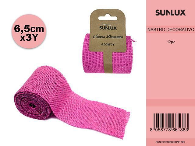 Nastro Decoro 6.5*3YD Fuxsia