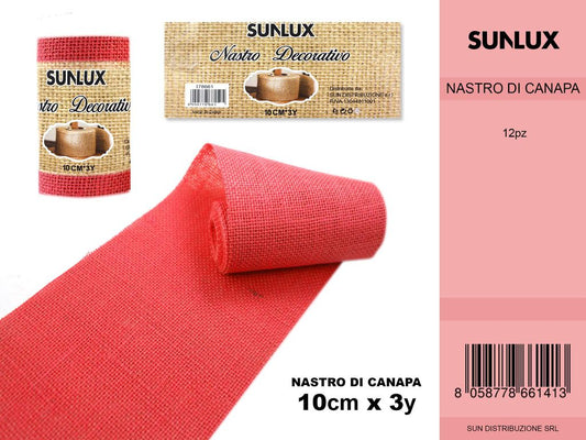 NASTRO DECORATIVO 10*3Y ROSSO 7865220/PZ DA 12**CFZ
