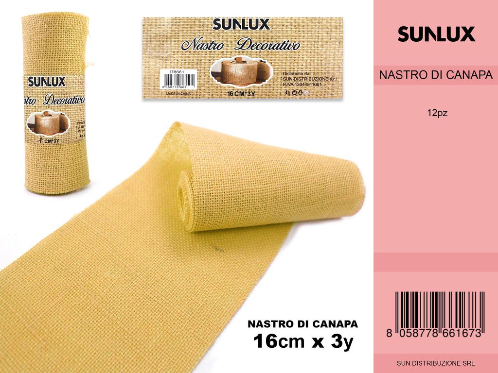 Nastro Decorativo 16*3YRD Giallo