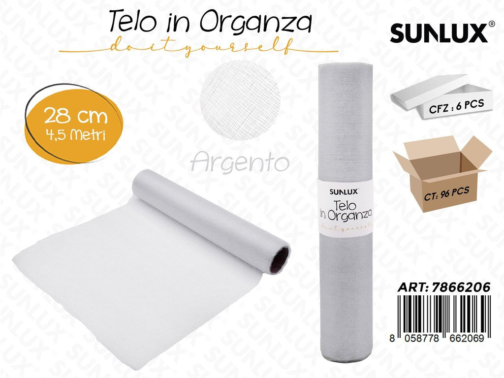 Telo Organza Argento 28*4.5MT