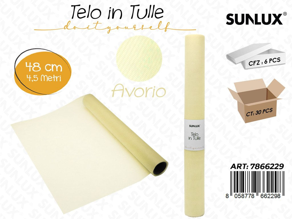 Telo in Tule 48*5MT Avorio