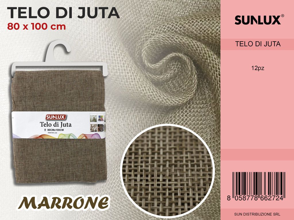 Telo di Juta Marrone -80*100CM /Pz da 6/12