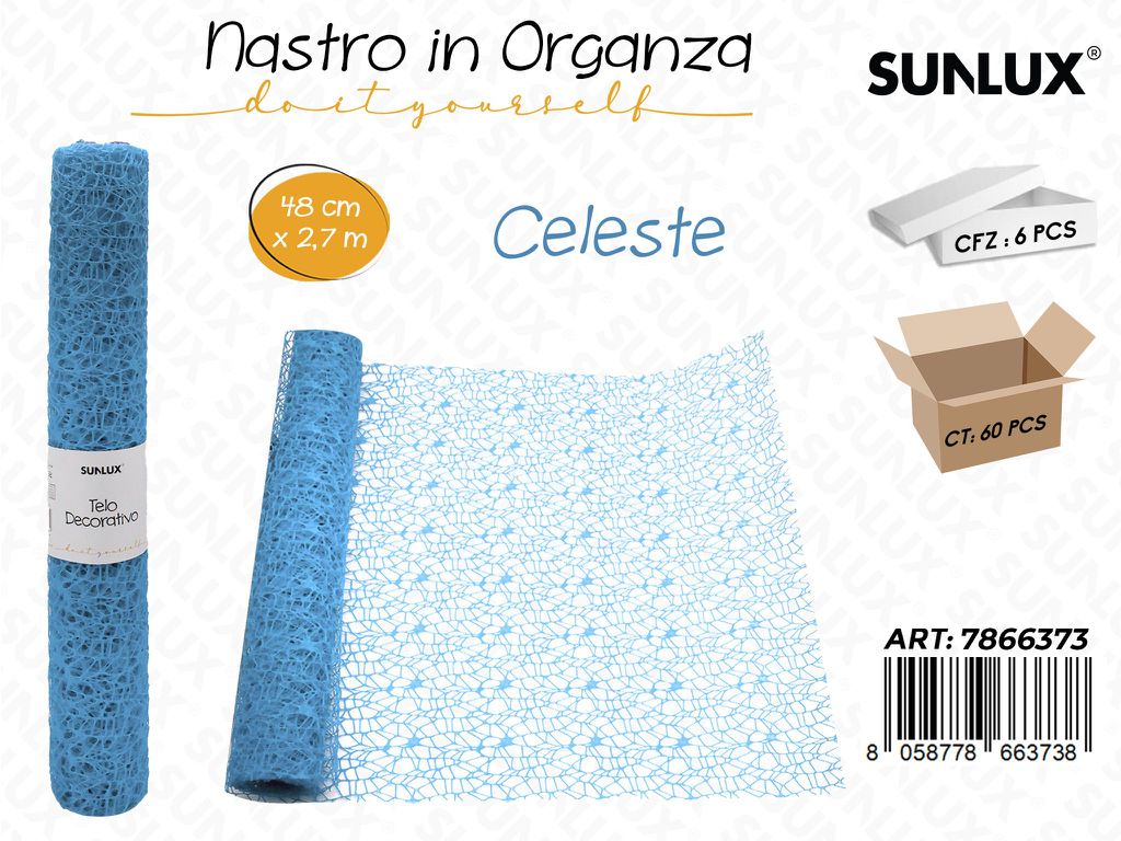Telo Decorativo Celeste 48CM*2.7MT