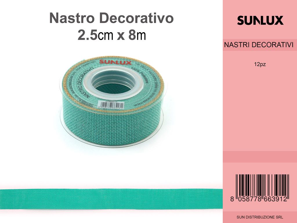 Nastro Decorativo 2.5X8M Tiffany