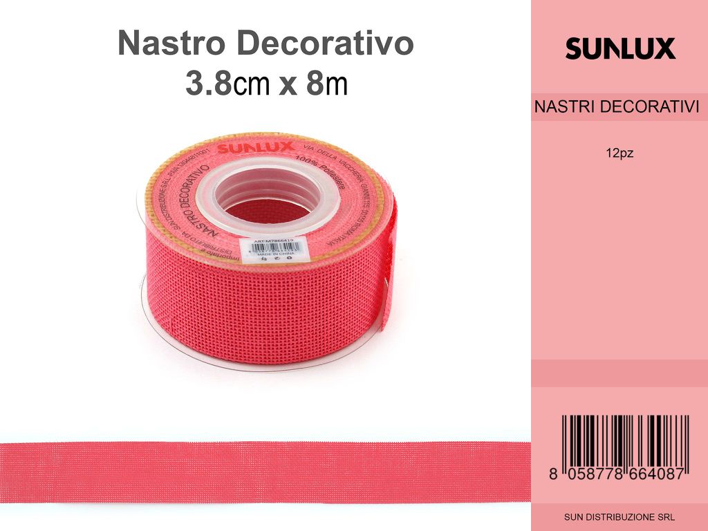 Nastro Decorativo 3.8X8M Corallo