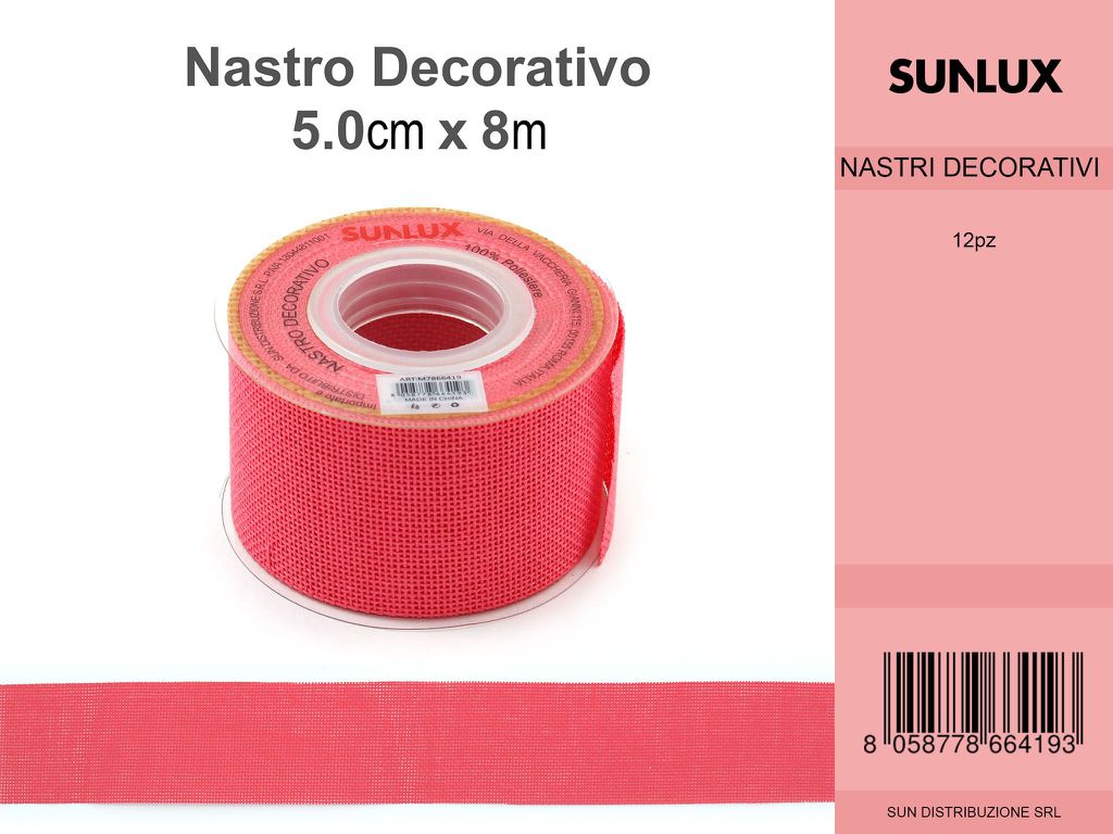 Nastro Decorativo 5.0X8M Corallo