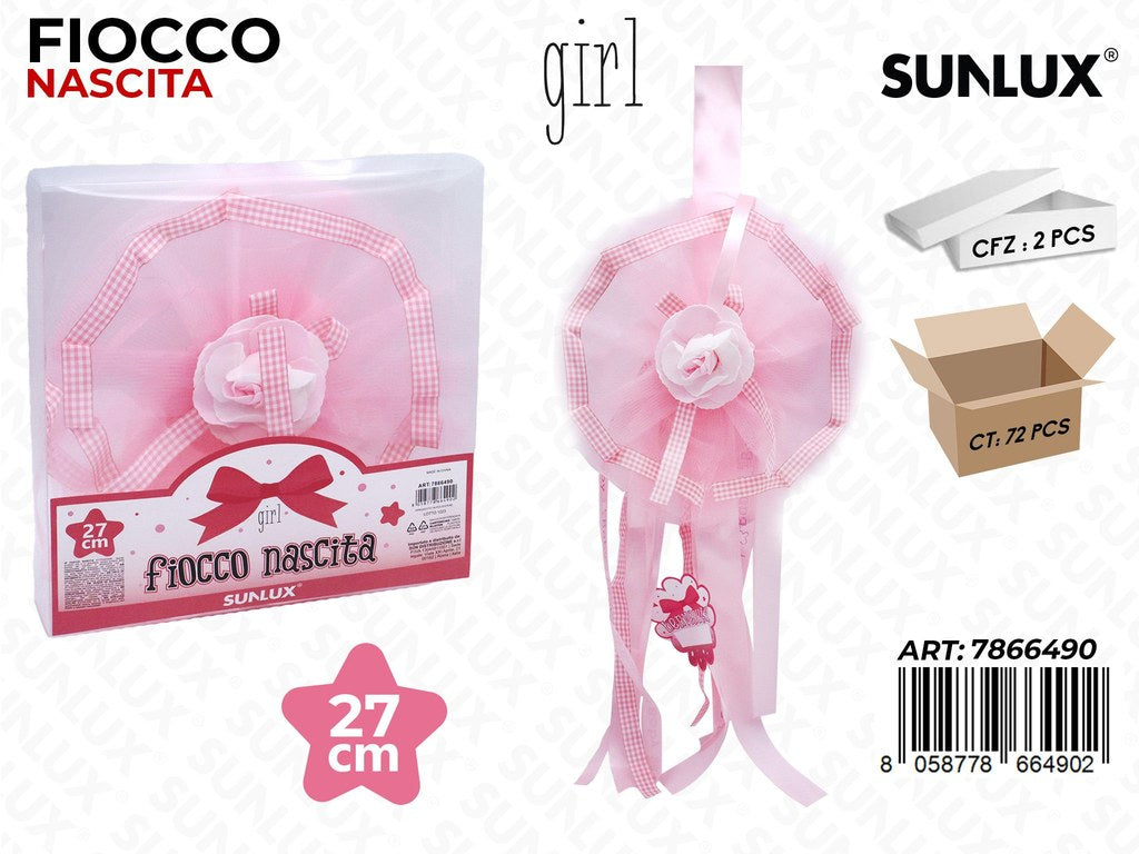 Fiocco per Nascita Girl 27 Cm