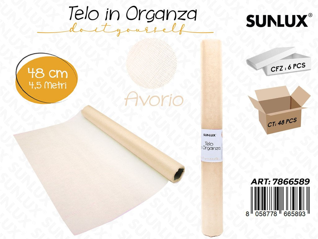 Telo in Organza Avorio 48CM *4.5MT