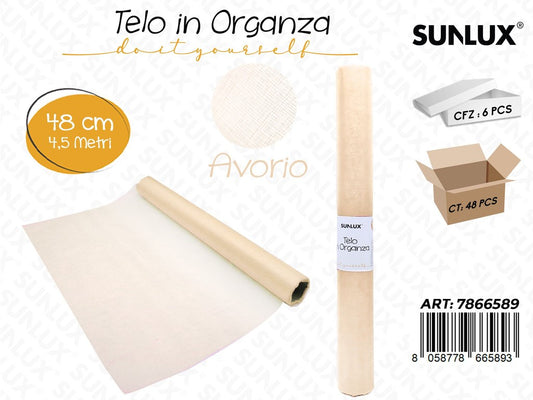 Telo in Organza Avorio 48CM *4.5MT