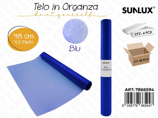 Telo in Organza Blu 48CM *4.5MT