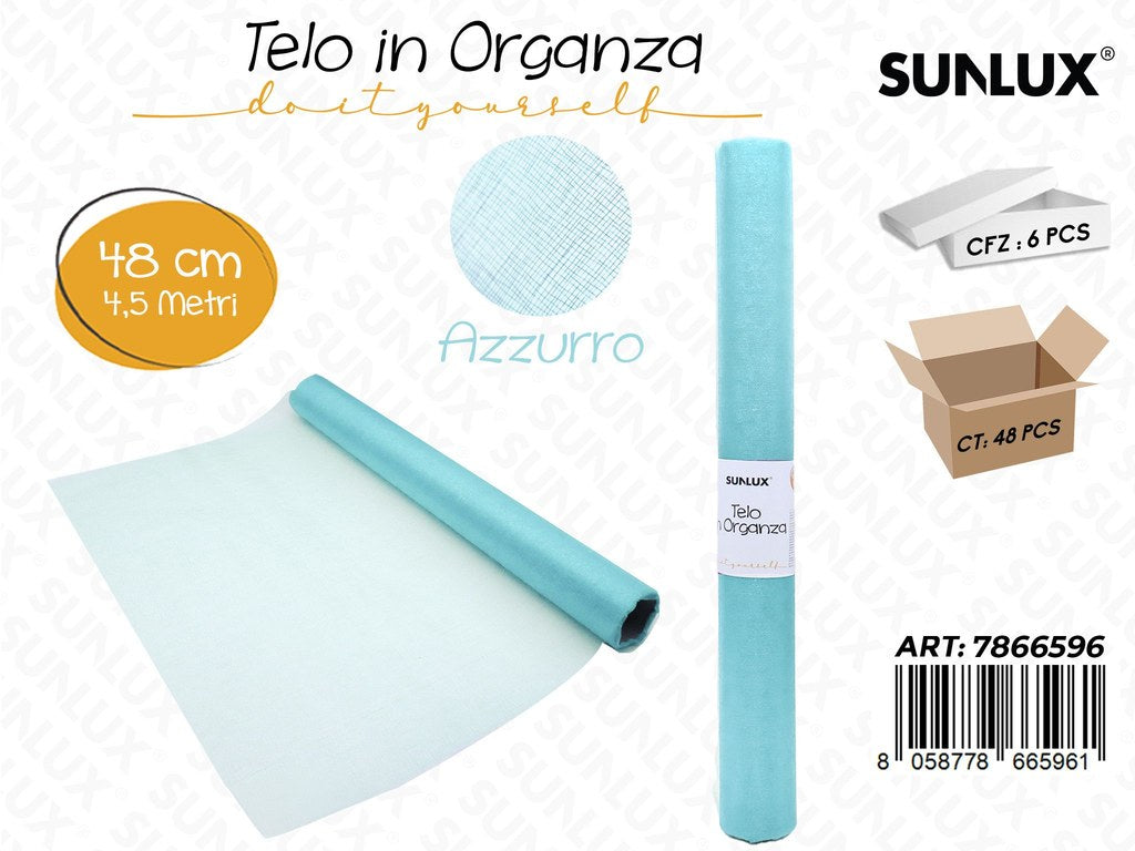 Telo in Organza Azzurro 48CM *4.5MT