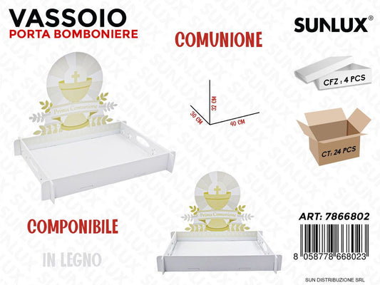 Vassoio P.bomboniere Comunione 40*30CM