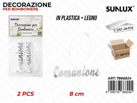 Sunlux Dec. Bomb. Comunione Arg. 2PCS 8CM