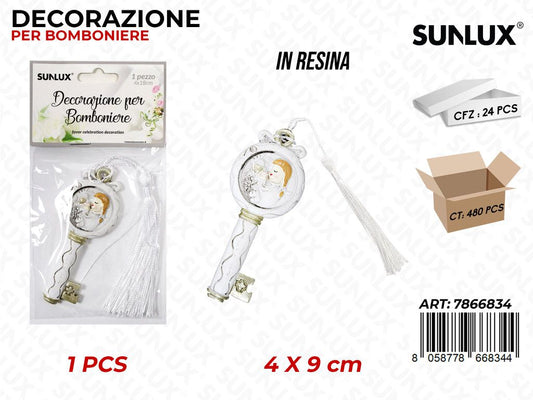 Sunlux Dec. Bomb. Resina Comunione 4*9CM