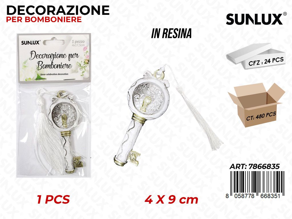 Sunlux Dec. Bomb. Resina Comunione 4*9CM