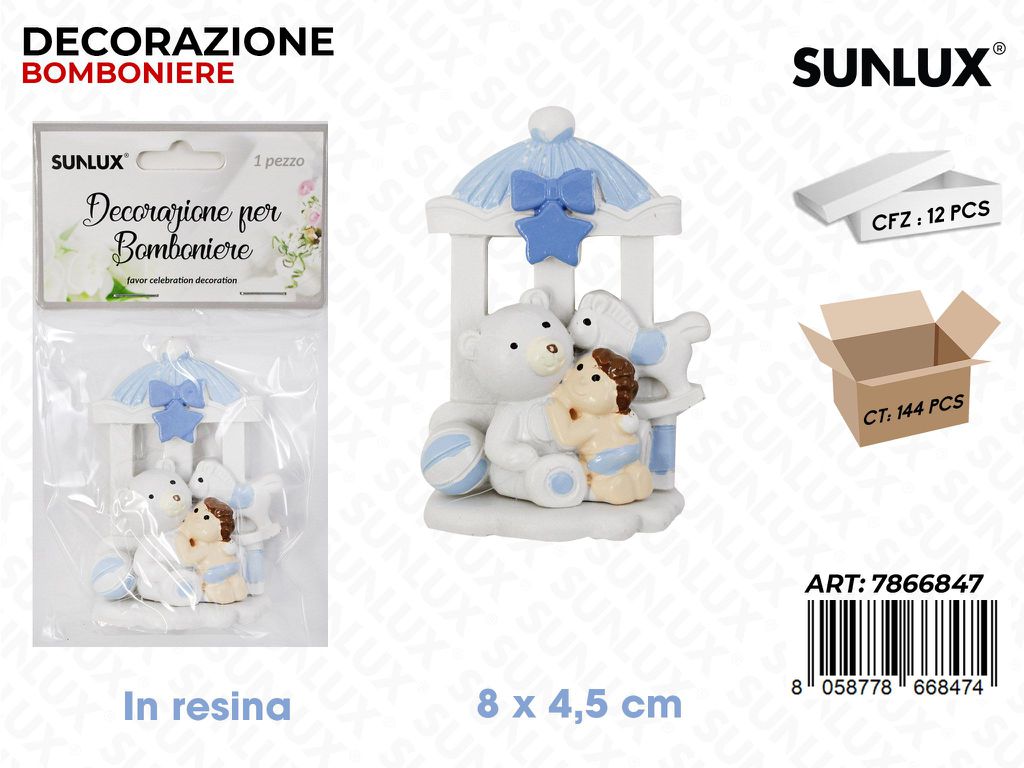 Sunlux Dec. Bomb. in Resina Cel. 8*4.5CM