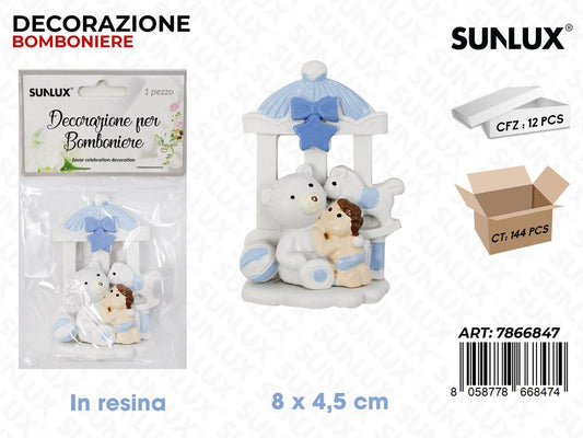 Sunlux Dec. Bomb. in Resina Cel. 8*4.5CM