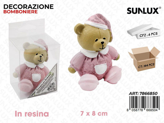 Sunlux Dec. Bomb. in Resina Rosa 7*8CM