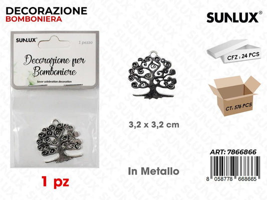 Sunlux Dec. Bomb. in Metallo 3.2*3.2CM