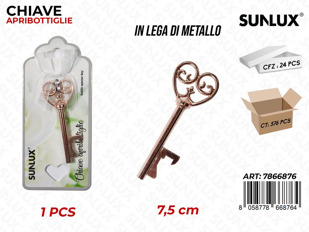 Sunlux Chiave Apribottiglie Metallo 7.5CM