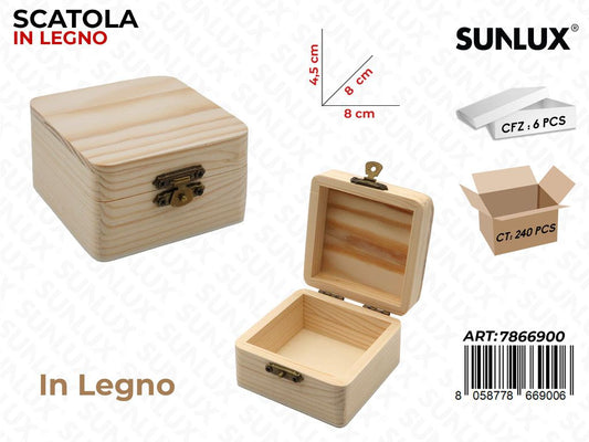Scatola in Legno 8*8*4.5CM