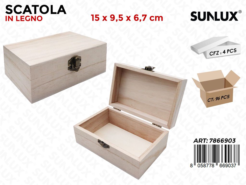 Scatola di Legno 15*9.5*6.7CM