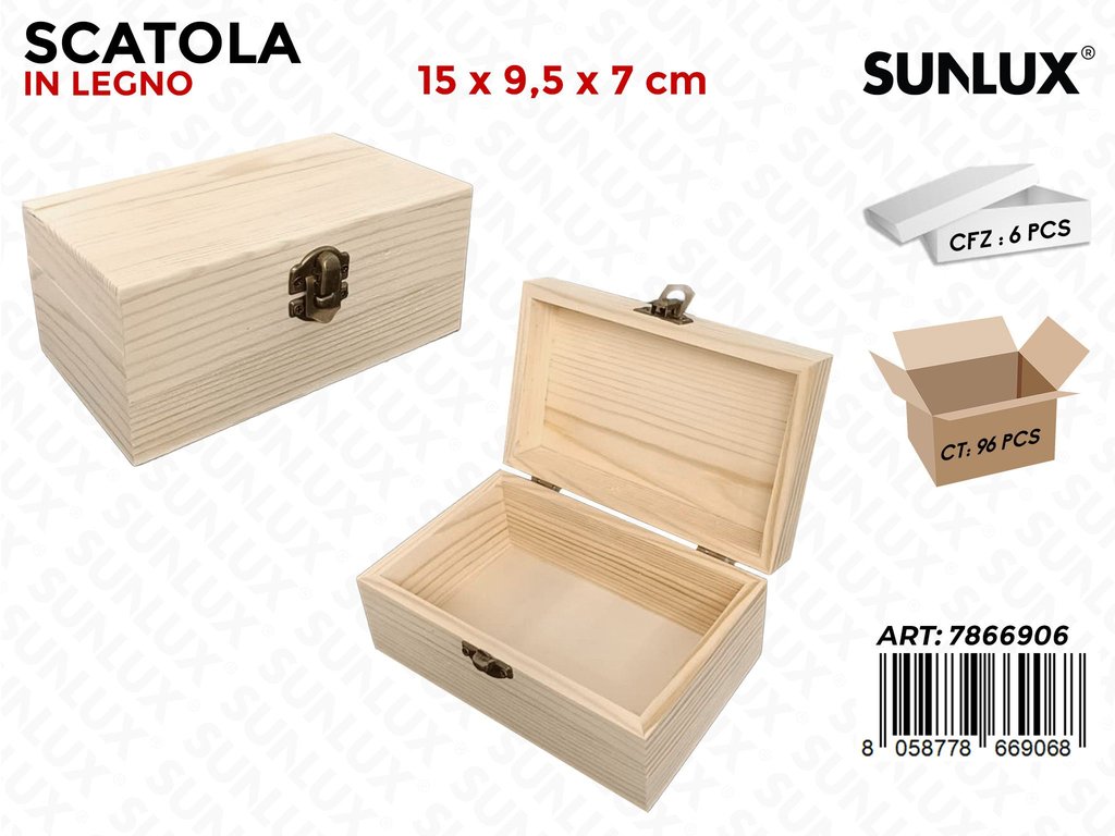 Scatola di Legno 15*9.5*7CM