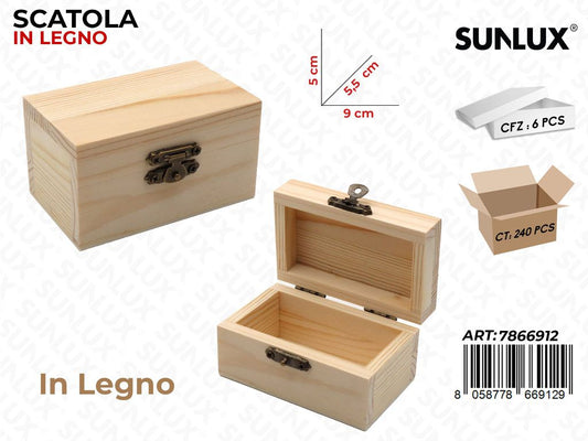 Sunlux Scatola in Legno 9*5.5*5CM