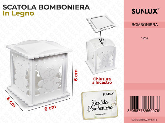 Scatola Bomboniera in Legno Baby