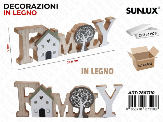 Sunlux Decorazioni Append. in Legno 29.5*9CM