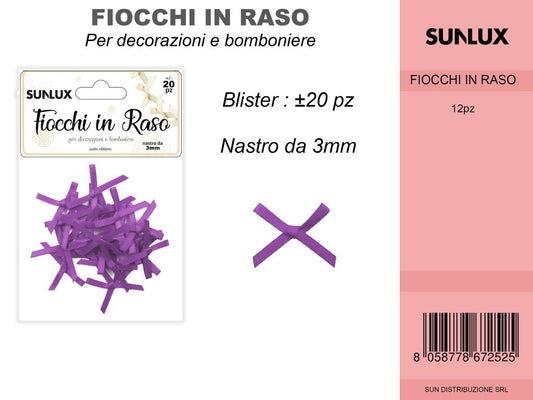 Fiocchi in Raso 20PC-3MM Lilla