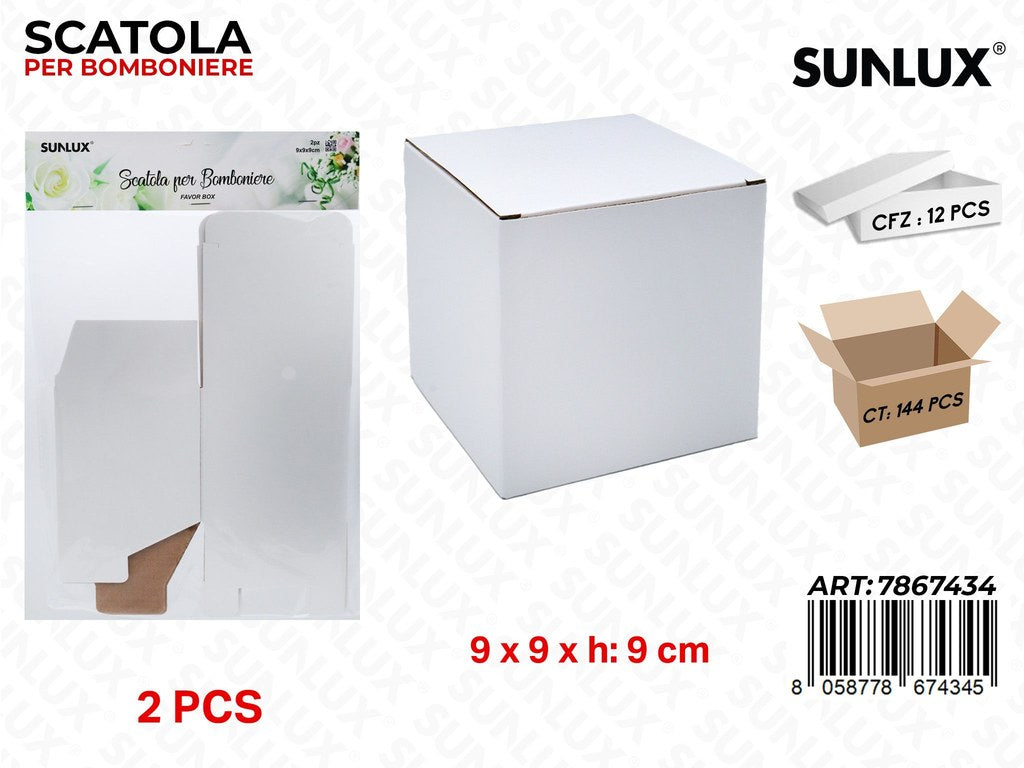 Sunlux Scatola Bomb. Bianco 2PCS 9*9*9CM