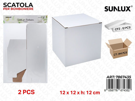 Sunlux Scatola Bomb. Bianco 2PCS 12*12*12CM