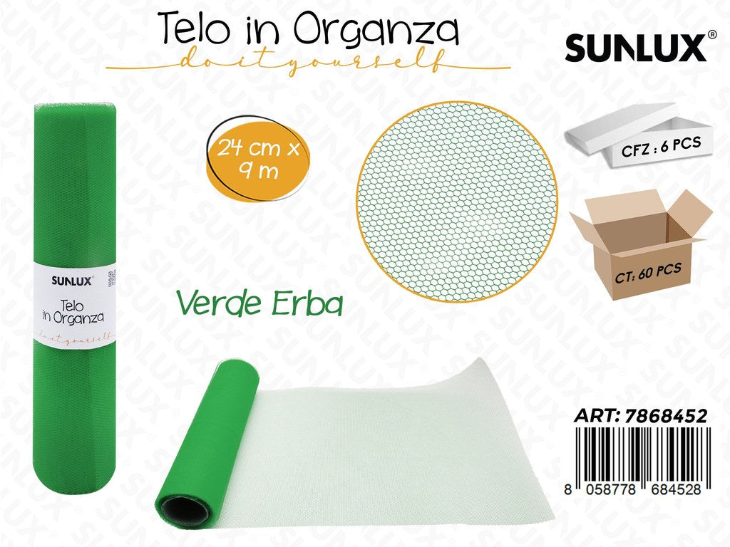 Sunlux Telo Organza Verde 24CM*9MT